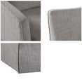 thumbnail image 6 of Martha Stewart London Farmhouse Fabric Upholstered Skirted Swivel Chair in Gray, 6 of 8