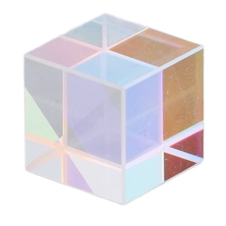 NFTIGB Dichroic Cube Prism Colorful Glass Cube Prism for Physics Teaching Research Decoration Art Education 12.7x12.7x12.7mm / 0.5x0.5x0.5in