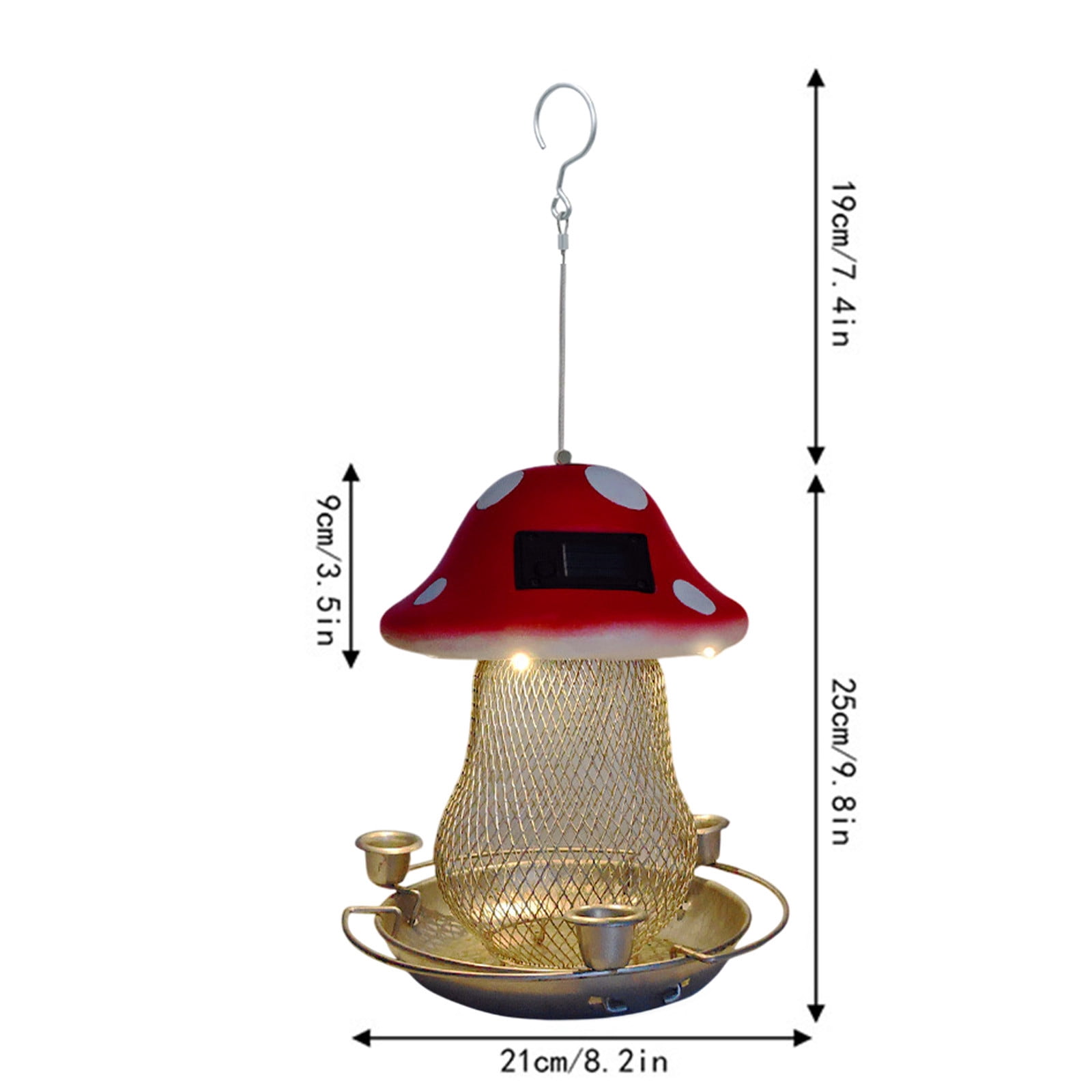 sruoe Hummingbird Feeder, Hummingbird Feeders for Outdoors Hanging, Window Hummingbird Feeder for Birds Patio Garden Family Decorative Viewing, Iron