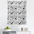 thumbnail image 1 of Hedgehog Tapestry, Ecological Nature Elements Woodland Pattern Black and White Doodle Composition, Fabric Wall Hanging Decor for Bedroom Living Room Dorm, 5 Sizes, Black White, by Ambesonne, 1 of 1
