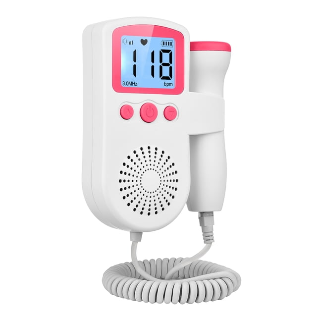 Doppler fetal portátil de 3.0MHz para reducción de ruido en el hogar Monitor cardíaco para bebés par Abanopi Doppler fetal