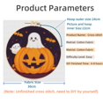 thumbnail image 2 of Happy Halloween Pumpkin and Ghost DIY Stamped Cross Stitch Kits Easy for Beginners with Hoop 11CT Counted Embroidery Needlepoint Crafts Arts for Handmade Enthusiasts and Home Decor 30x30cm(4), 2 of 8