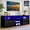 Black, variant on ChVans LED TV Stand for 65 inch TV, High Glass Modern Entertainment Center with LED Lights and Glossy Cabinets