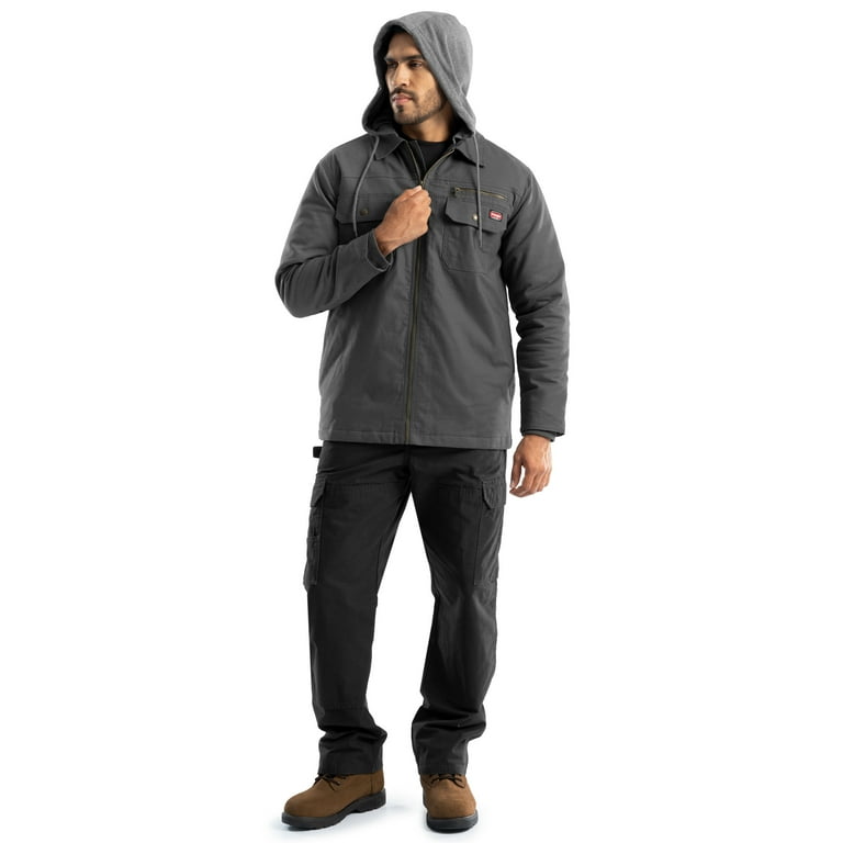 Wrangler Workwear Men's Quilted Lined Work Shirt Jacket with