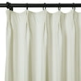 thumbnail image 2 of TWOPAGES Light Filtering Drape Pinch Pleat Curtain Window Treatment for Bedroom, 1 Panel, 52"x96", Beige, 2 of 5