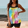 thumbnail image 5 of Trajes de baño Amzcrzy Tankini para mujer, trajes de baño, trajes de baño de dos piezas, bikini para mujer con estampado conservador y espalda de tiras, traje de baño multicolor, XL, 5 of 5