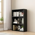 thumbnail image 2 of ALISENED 3 Tiers Open Shelf Bookcase, Stylish and Functional Bookshelf, Storage Organizer Shelving for Home, Office, Living Room and Bed Room, Black, 2 of 15