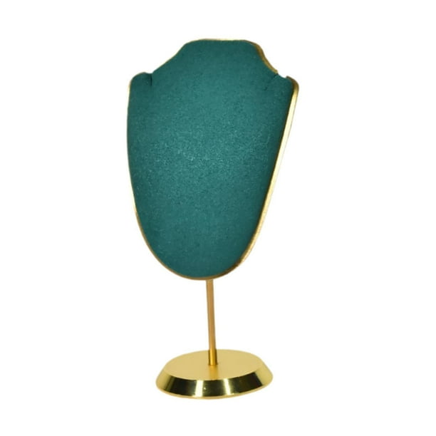 Organizador de joyas, elegante expositor de collares para mostrador. verde