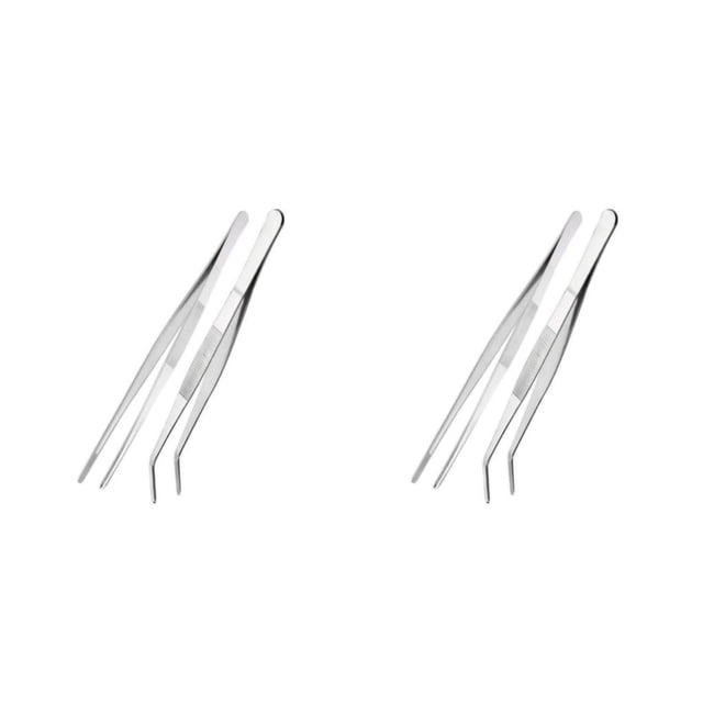 Monstrate Abrazadera para servir comida de barbacoa, restaurante, pan, tostadas, frutas, verduras, pinzas, herramienta para recoger carne de 25cm 2Conjunto