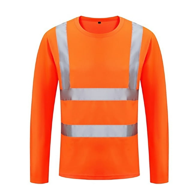 WEAIXIMIUNG 5Xl Tall T Shirts For Men Men High Vis Reflective T Shirt Long Sleeve Mesh Shirts Work Shirt
