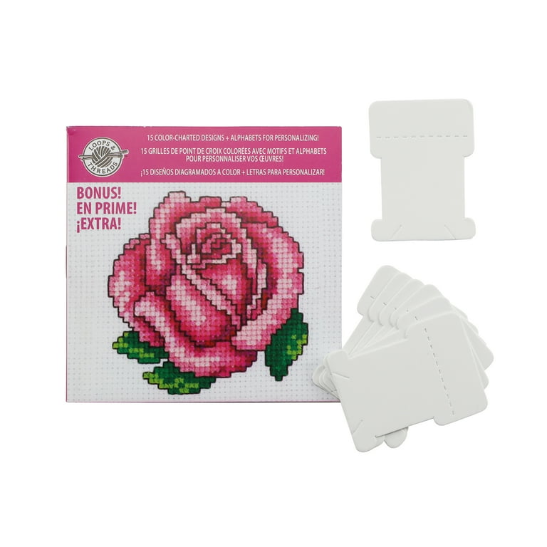 PATIKIL Plastic Floss Bobbins - 150 Pack Pink Thread Cards For Sewing & Embroidery
