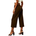 thumbnail image 6 of Lmueinov Capri Leggings for Women Plus Size Fold Over Waist Wide Leg Stretchy Yoga Pants High Waist Athletic Trousers for Gym Workout Daily Casual Wear, 6 of 8