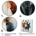 thumbnail image 3 of Designart "Runway Walk Fashion Figures on Display I" Fashion Wall Art - Glam Black Fashion Woman Entryway Wall Art Print, 3 of 6