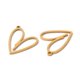 thumbnail image 2 of Ion Plating(IP) 304 Stainless Steel Pendants Heart Charm Real 18K Gold Plated 27x24x1.5mm Hole: 2mm, 2 of 2