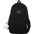 thumbnail image 1 of HEGZA Mochila universitaria de Alta Capacidad para Mujer, Mochila para Ordenr portátil para Mujer, Mochila de Viaje para Chica Bonita, Bonita, Negra, sin muñeca de Oso, 1 of 4