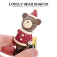 thumbnail image 5 of Tabletop Resin Christmas Decor Lovely Small Xmas Models Cartoon Bear Christmas Ornament, 5 of 6