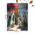 thumbnail image 3 of European Street Bougainvillea Bicycle Canvas Print, Scenic Wall Art for Living Room Bedroom Dining Room Cafe Hotel Office Decor, 3 of 8