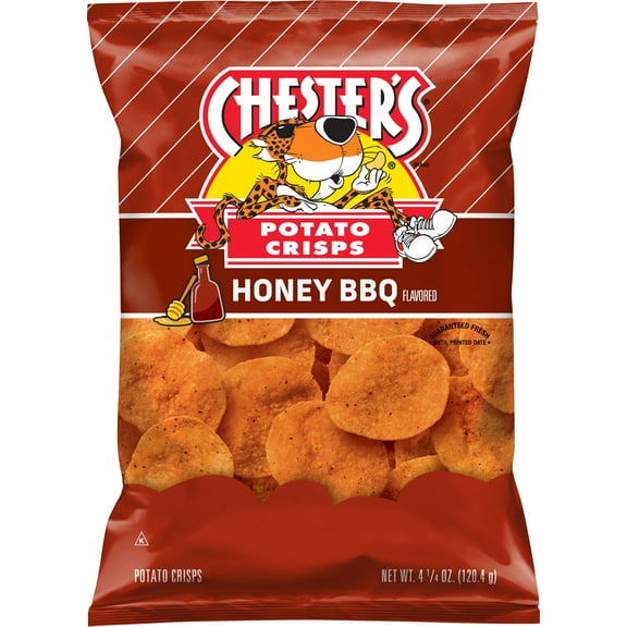 Chester's Fries Potato Crisps Honey BBQ Flavored Snacks, 4.25 oz Bag