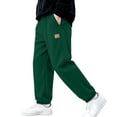 thumbnail image 2 of Bovxnpu Boys Sweatpants School Sports Pants Kids Comfortable Cargo Sweatpants Elastic Waist Trousers, 2 of 9