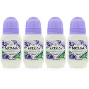 Crystal Mineral Deodorant Roll-On, Lavender & White Tea 2.25 oz (Pack of 4)