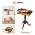 thumbnail image 6 of 3-in-1 Chess Checkers Backgammon Set, 18 Inch Wooden Game Table, Deluxe Combo Board Game for Family, Strategy Game Gift, 6 of 7