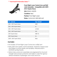 thumbnail image 2 of Front Right Lower Control Arm and Ball Joint Assembly - Compatible with 2009 - 2015 Toyota Venza 2010 2011 2012 2013 2014, 2 of 2