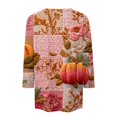 thumbnail image 4 of Halloween Shirts for Women Plus Size Funny 3/4 Sleeve T Shirts Horror Pumpkin Printed Tops Spooky Crew Neck Pullover Holiday Three Quarter Length Blouses, 5XL, 4 of 7