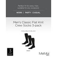 thumbnail image 2 of MeMoi Men's Classic Crew Socks 3-Pack - Mens - Male, 13-15, Black, 2 of 7
