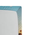 thumbnail image 2 of Ambesonne Sunset Fitted Sheet, Cloudy Sky Digital View, Twin Size, Sky Blue and Apricot, 2 of 2