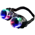 thumbnail image 2 of RI Novelty Light Up Mad Scientist Steampunk Black Aviator Goggles Costume Accessory, 2 of 2