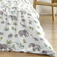 thumbnail image 6 of Sweet Jojo Designs Watercolor Elephants Twin Bed Comforter Bedding Set Boy or Girl Gender Neutral Unisex, 6 of 6
