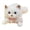 White, variant on Plush Cat,Sound Toy,Cute Bib Cat Interactive Plush Toy with Sound, Kids Gift for Boys Girls, Parent-Child Interactive Play Toy,Interactive kitten,White M