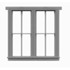 HO 2-Unit 2/2 Dbl Hung Window 63"w x 69"h (6) (D)