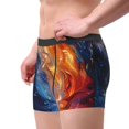 thumbnail image 3 of Rateoe Galactic Dog Swirls Art Mens Boxer Briefs Poly Spandex Performance Boxer Briefs Underwear Hem Boxer Briefs - Small, 3 of 8