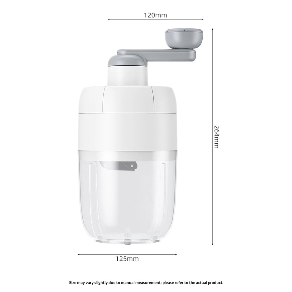 QUAN Hand-cranked Shaver Ice and Snow Cone Machine, Manual Shaved Ice Machine Household Protable Small Slushie Machine
