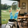 thumbnail image 4 of Yuyamidu Hawaii Seaside Golf Club Head Covers for Driver Fairway Woods Headcovers Starfish Golf Club Covers PU Leather Golf Club Headcover, 4 of 7