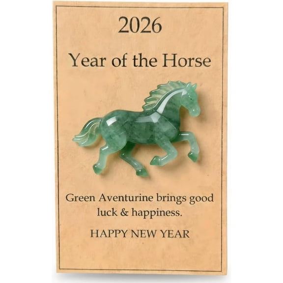 2026 Year of the Horse Lucky Crystal Horse Figurine – Turquoise Strength & New Beginnings Symbol, Desk Decor New Year Gift