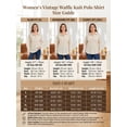 thumbnail image 4 of Cuteduck Women's Waffle Knit Tops Henley Casual Shirts Long Sleeve V Neck Solid Color Casual Tunic Tops S-XXL, 4 of 10