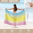 thumbnail image 7 of Uourmeti Rainbow Mermaid Swim Cover Up for Women Sheer Bikini Tie Side Wraps Chiffon Scarf Blouse for Swimwear One Size, 7 of 7