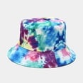 thumbnail image 5 of CoCopeaunts Tie Dye Bucket Hat for Women Double Side Wear Sun Protector Fisherman Hat for Travelling All Seasons All-Match, 5 of 8