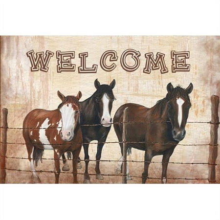 

Welcome Mat With Horses Fabric Placemat