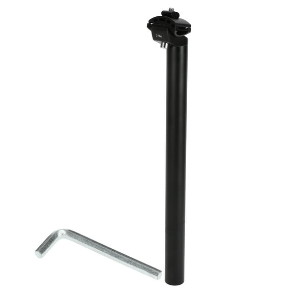 Unique Bargains 1 Set Universal Bike Seat Posts Extra Long Adjustable Angle 30.4x400mm Bike Saddle Post Seat Tube Black Aluminum Alloy