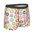 thumbnail image 4 of Uemuo Colorful Donuts Pattern Men's Boxer Briefs,Trunk Anti-Chafing,Comfortable, Durable, and Stylish Underwear-Small, 4 of 9
