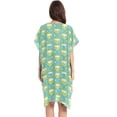 thumbnail image 3 of Beach Vacation Clothes Kimono Cardigan Loose Swimsuit Cover Up for Women Cartoon Lovely Frogs and Flower S, 3 of 6