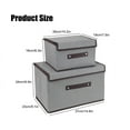 thumbnail image 4 of Larger Foldable Storage Cubes [2-Pack] Linen Fabric Collapsible Storage Cube Bin, Linen Closet Organizer Baskets with Lid, Handles for Toys  Home, Nursery, Closet - (Grey, 15in&10in), 4 of 9