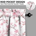 thumbnail image 5 of Rustic Floral Print Curtains 24 Inch - 3 Panel Vintage Country Set with Bohemian Wildflowers, Rod Pocket Window Treatment, 5 of 6