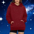 thumbnail image 3 of FchengtaiS Unisex Sparkly Glitter Print Hoodies Long Sleeve Hooded Sweatshirt Casual Fashion Bling Shimmery Pullover Tops, 3 of 5