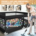 thumbnail image 4 of Babyeap Baby Playpen with Mat, Large Play Yard Fence for Toddlers, 50"x50" Black, 4 of 7