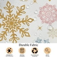 thumbnail image 2 of Mizhona Winter Snowflakes Shower Curtain Christmas Theme Snow Bathroom Curtain Set with Hooks Decor 72"X72", 2 of 6