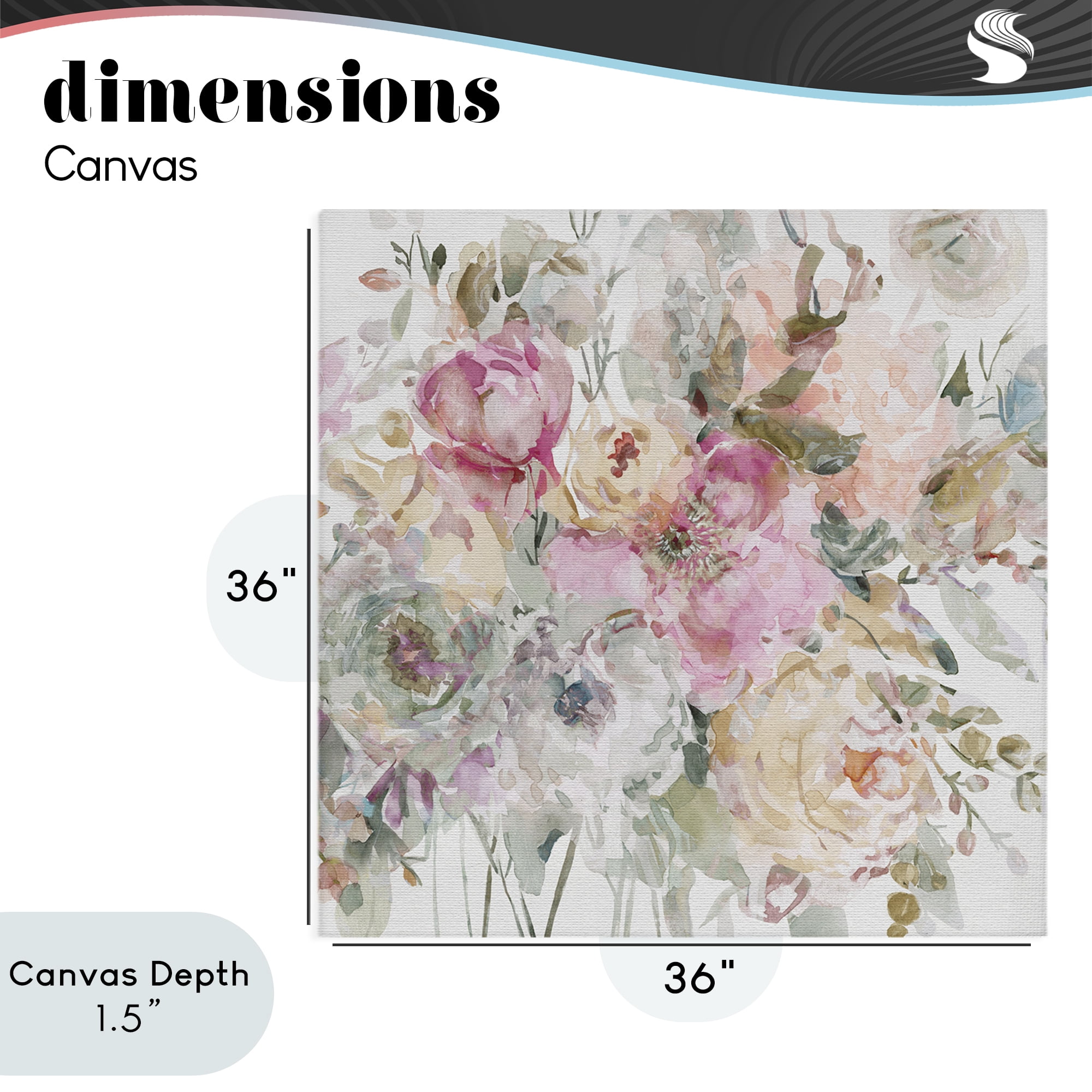 Stupell Industries Romantic Pastel Petals Canvas Wall Art, design by Carol Robinson